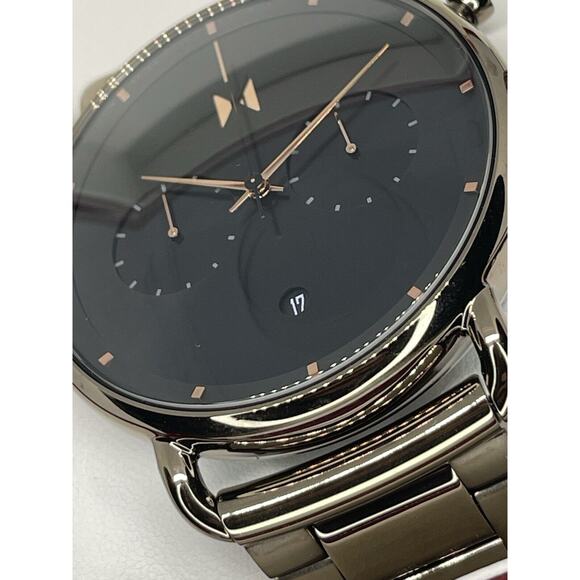 MVMT Mens Stainless Steel Taupe Tone Bracelet Watch 47mm Chronograph Style Sleek - Picture 15 of 16